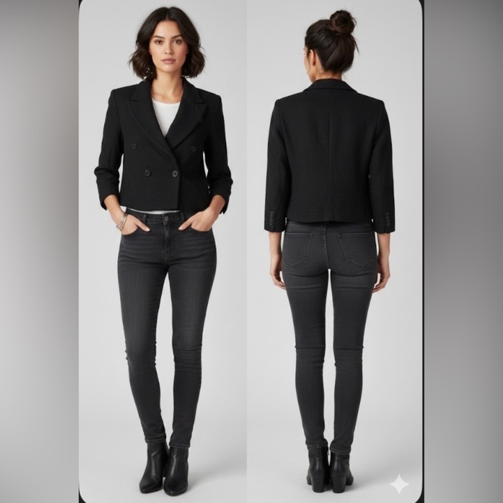 BR Woman’s Black Double-Breasted Women's Jacket Size 4